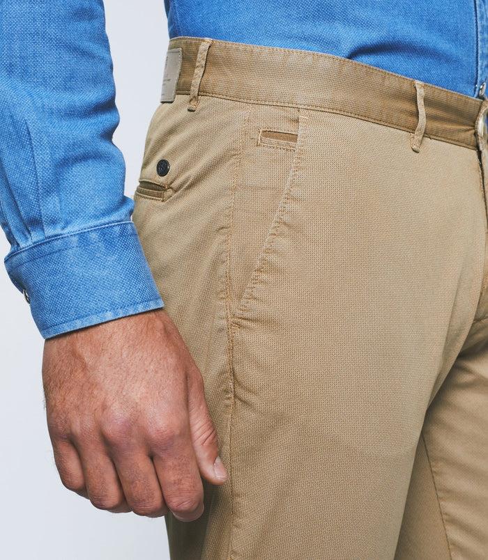 Izac Pantalon Slim Beige "Perline"