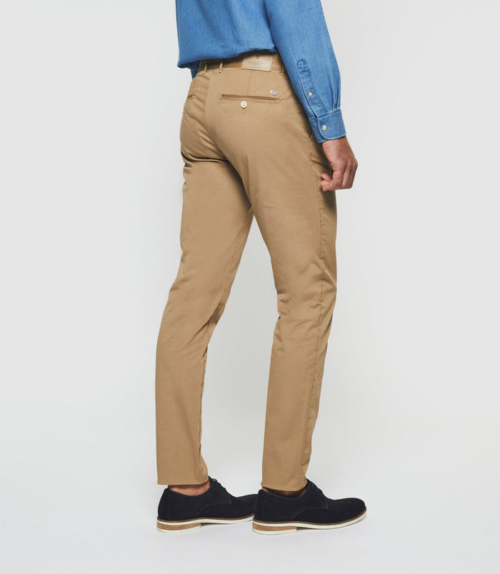 Izac Pantalon Slim Beige "Perline"