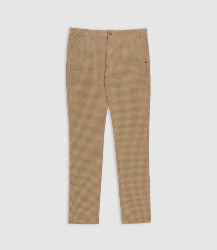 izac Pantalon slim imprimé beige PERLINEOUT