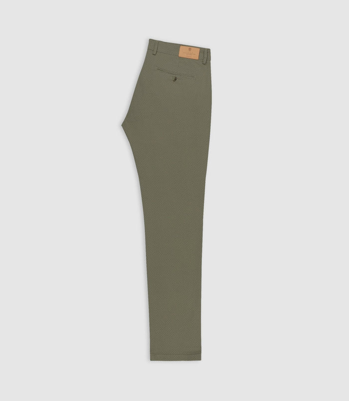 Izac Pantalon Slim Imprimé Kaki Clair PERLINEOUT