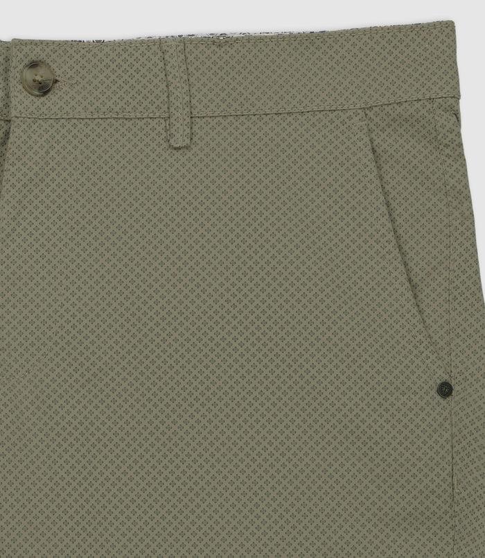 Izac Pantalon Slim Imprimé Kaki Clair PERLINEOUT