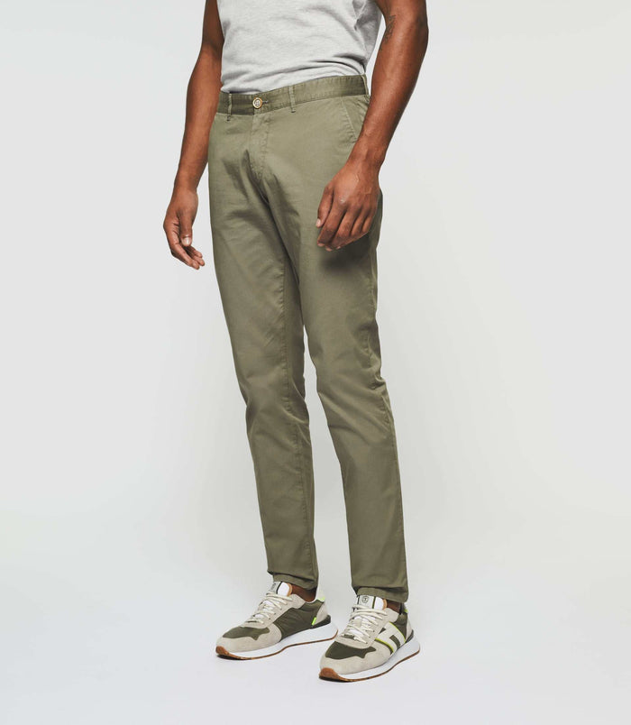 izac Pantalon slim kaki clair "Perline"