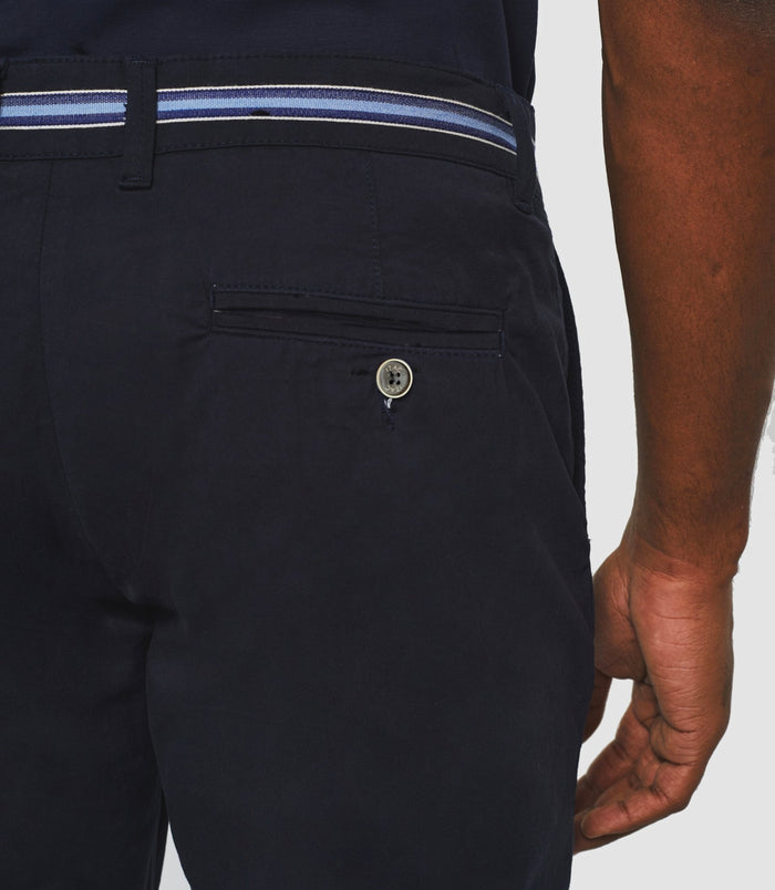 Izac Pantalon Slim Tape Fantaisie Marine PACOOUT