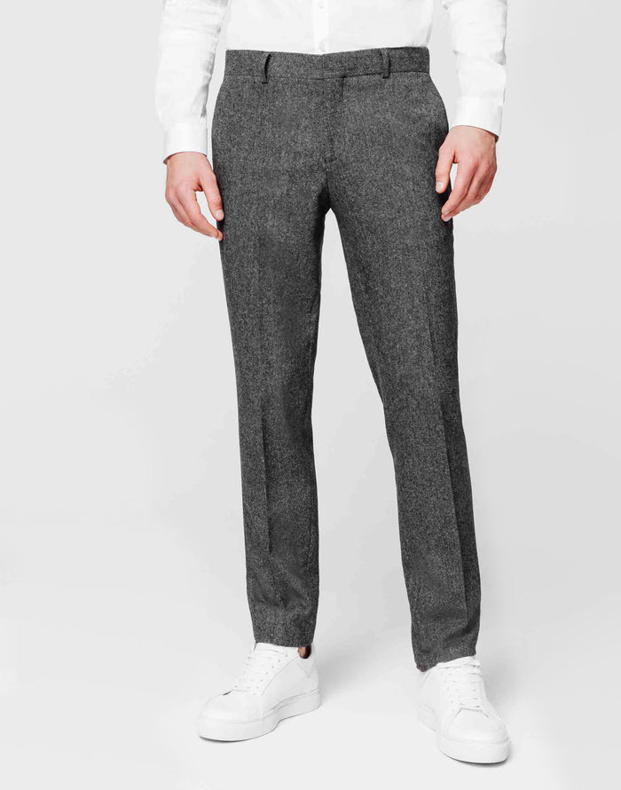 izac Pantalon tweed anthracite