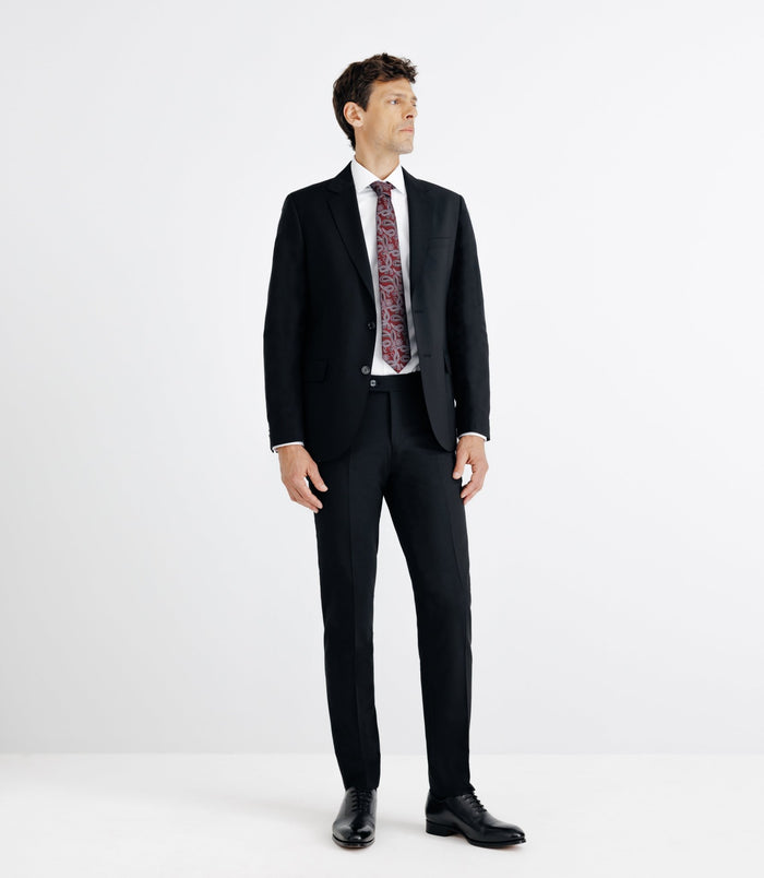 izac Pantalon ville 100% laine noir