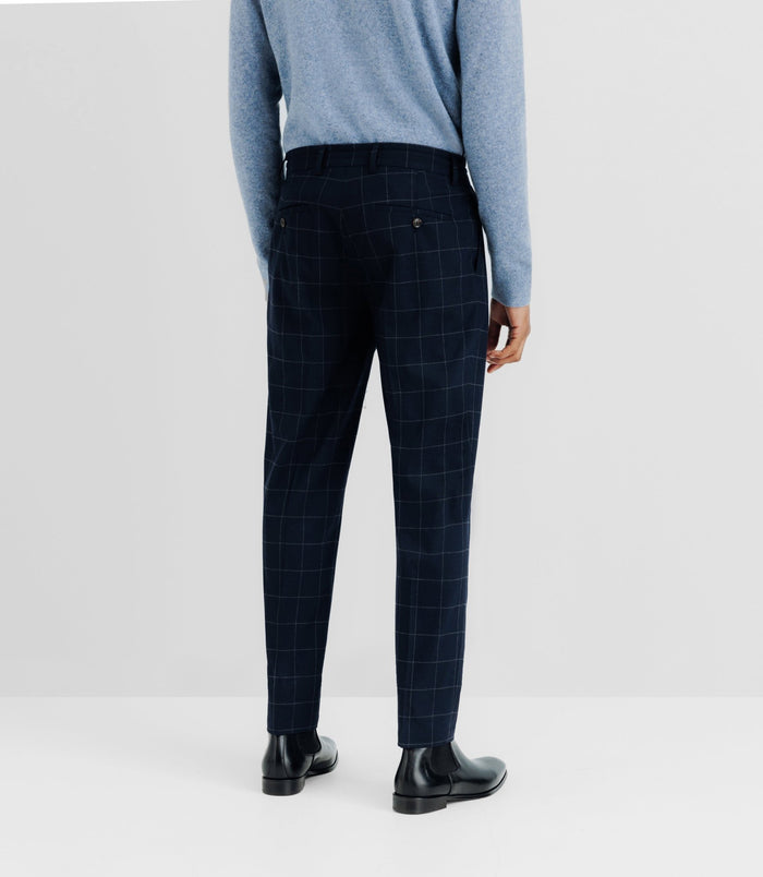 Izac Pantalon Ville à Carreaux Marine