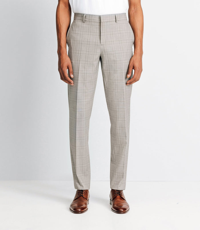 izac Pantalon ville à carreaux marron