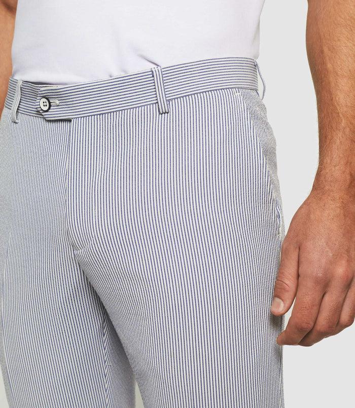 Izac Pantalon Ville à Rayures Blanc "Balao"