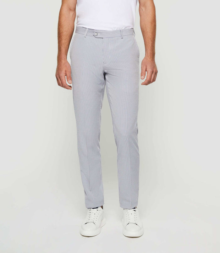 izac Pantalon ville à rayures blanc "Balao"