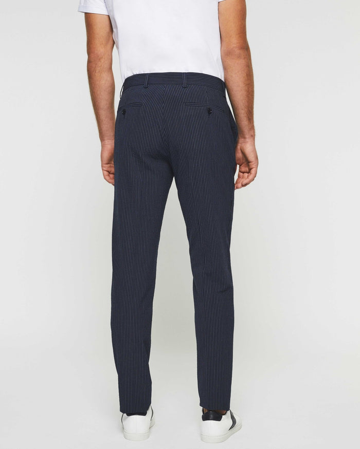 Izac Pantalon Ville à Rayures Marine "Bcode"