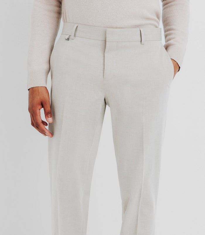 Izac Pantalon Ville Ajusté Beige
