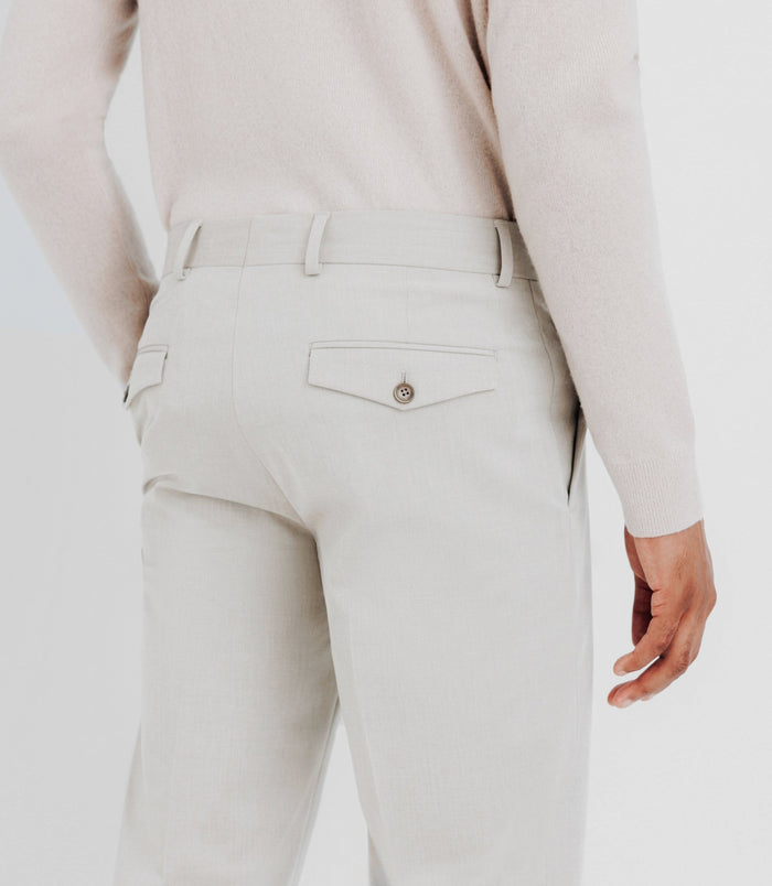 Izac Pantalon Ville Ajusté Beige