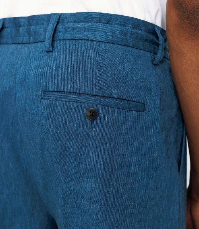 Izac Pantalon Ville Avec Cordon Bleu Indigo