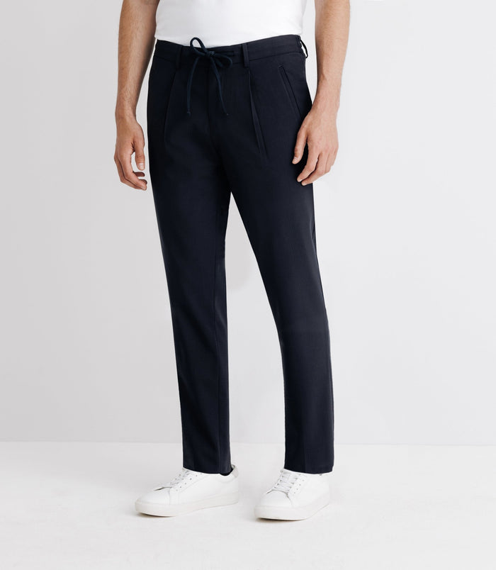 izac Pantalon ville avec cordon marine