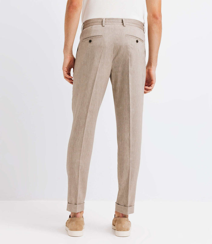 Izac Pantalon Ville Avec Cordon Taupe