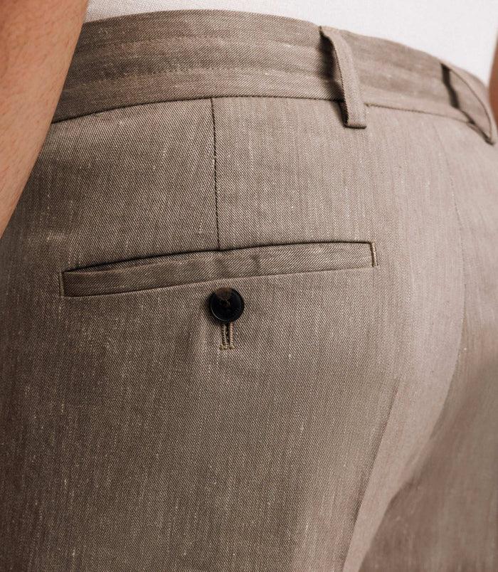 Izac Pantalon Ville Avec Cordon Taupe