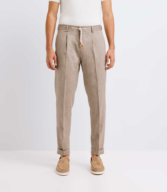 izac Pantalon ville avec cordon taupe