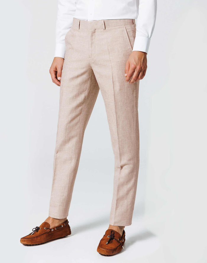 izac Pantalon Ville Beige Basique