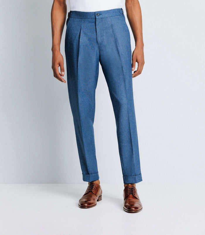 izac Pantalon ville bleu effet denim
