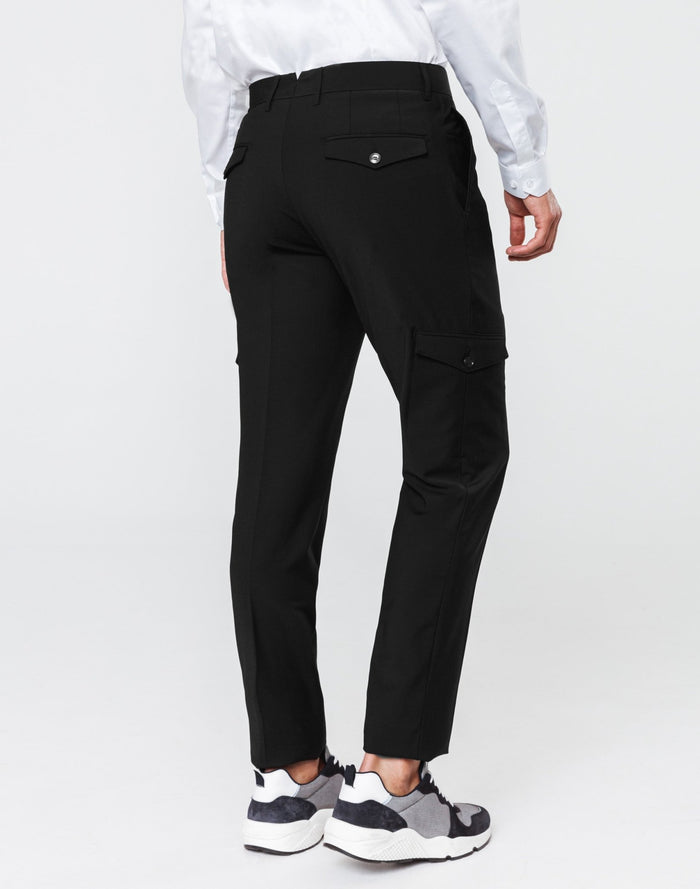 Izac Pantalon Ville Cargo Noir "Timo"