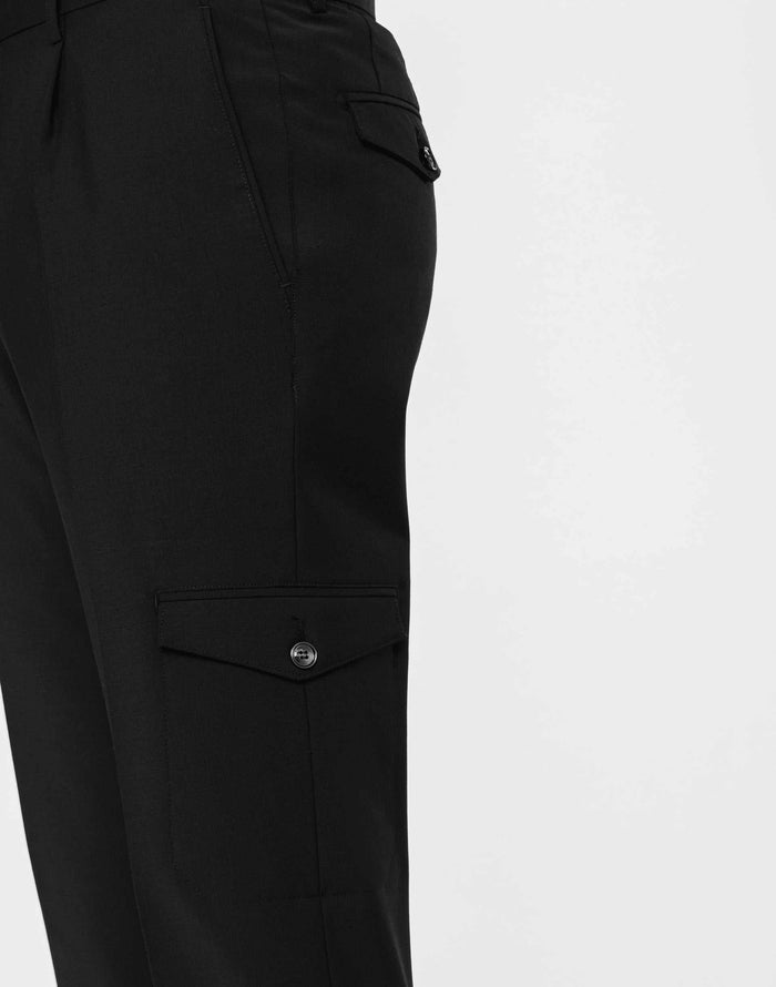 Izac Pantalon Ville Cargo Noir "Timo"