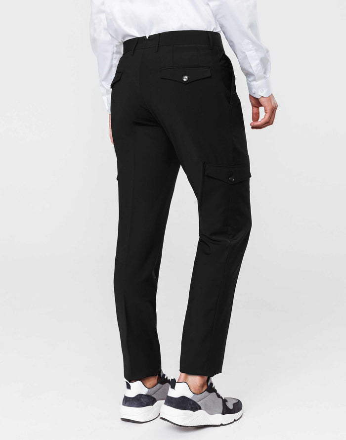 Izac Pantalon Ville Cargo Noir "Timo"