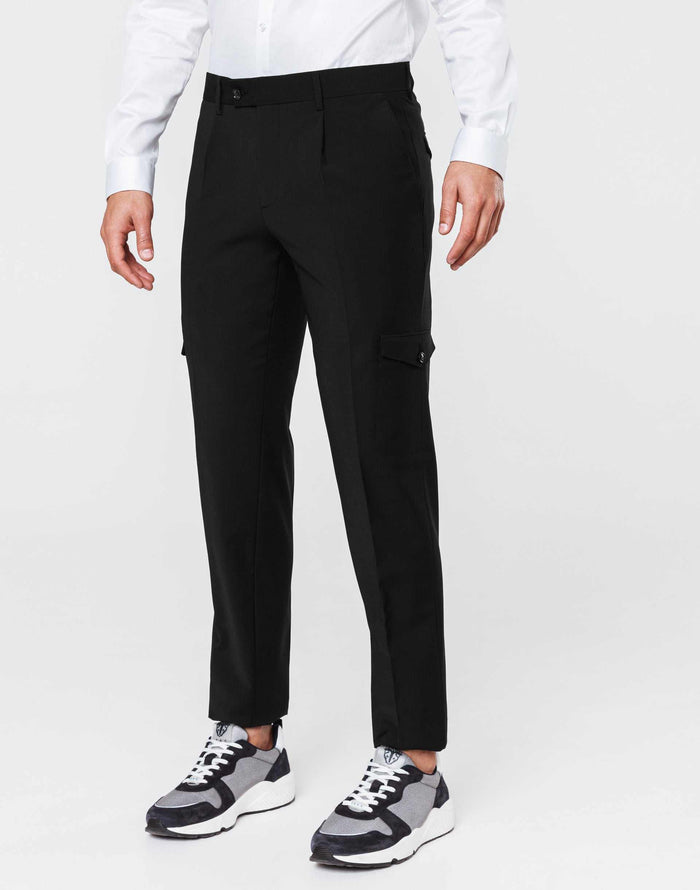 izac Pantalon ville cargo noir "Timo"