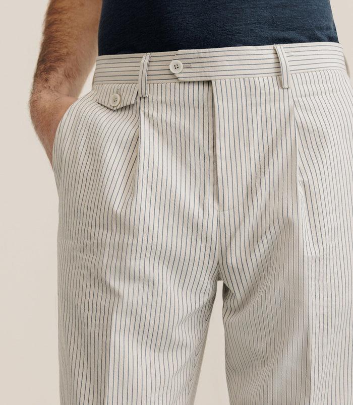 Izac Pantalon Ville Coupe Carotte Beige