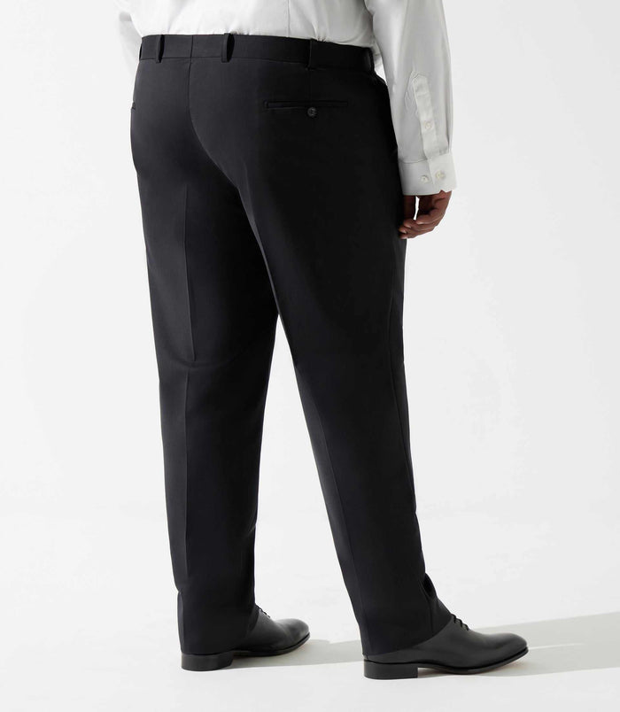 Izac Pantalon Ville En Laine Noir FLATTEURBT