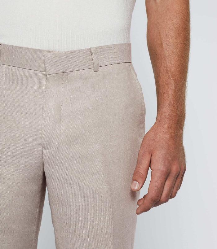 Izac Pantalon Ville En Lin Rose "Bcalice"