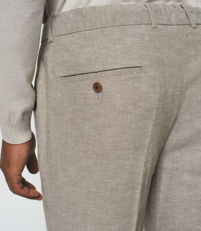 Izac Pantalon Ville En Lin Taupe "Balicio"