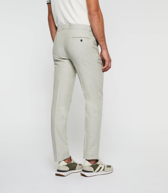Izac Pantalon Ville En Lin Vert "Bcalice"