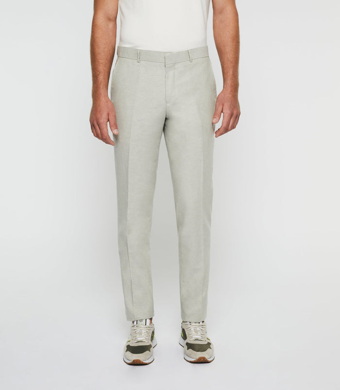 izac Pantalon ville en lin vert "Bcalice"
