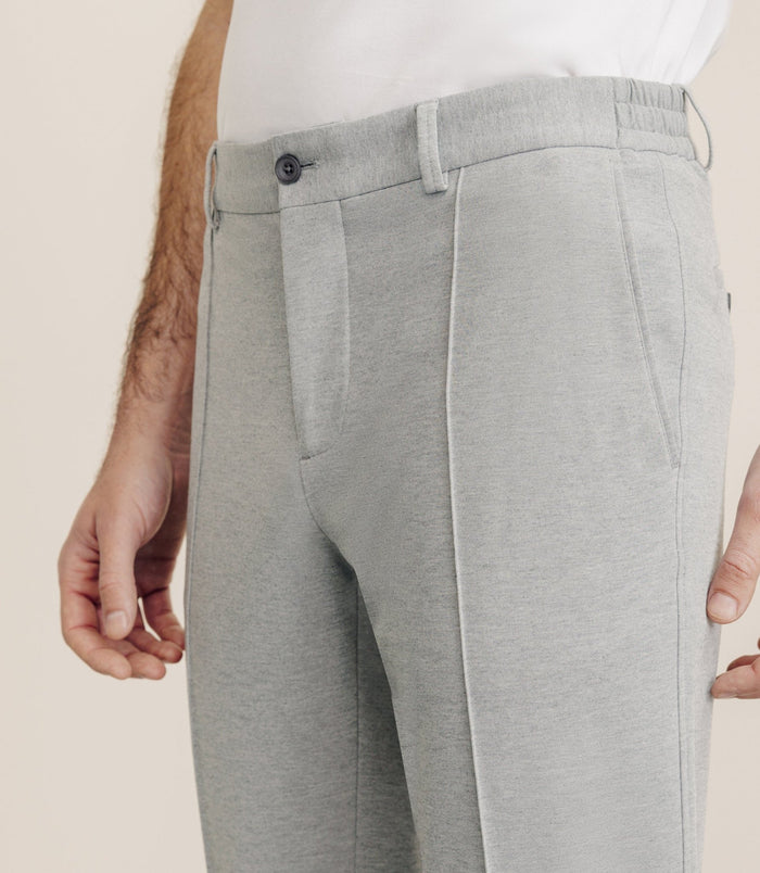 Izac Pantalon Ville En Maille Gris