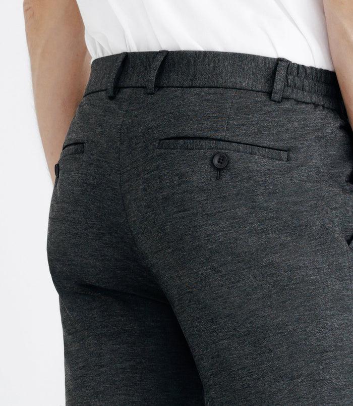 Izac Pantalon Ville En Maille Gris