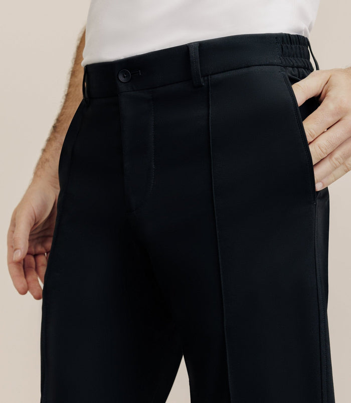 Izac Pantalon Ville En Maille Noir