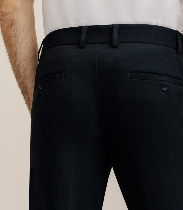 Izac Pantalon Ville En Maille Noir