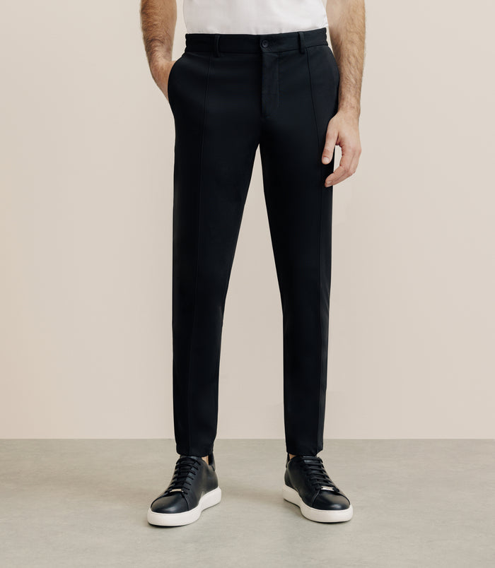 izac Pantalon ville en maille noir