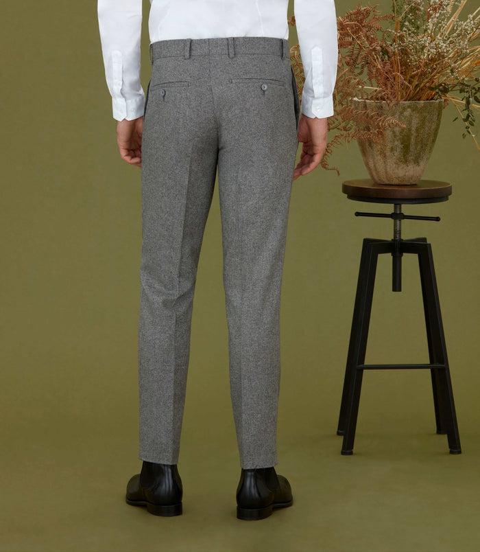 Izac Pantalon Ville En Tweed Gris "Nepatant"