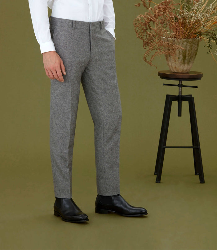 izac Pantalon ville en tweed gris "Nepatant"