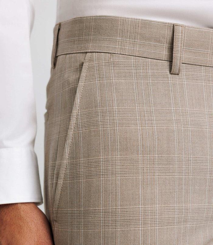 Izac Pantalon Ville Esprit Prince De Galles Beige
