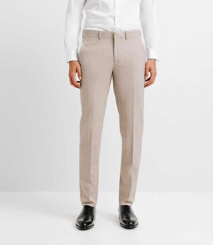 izac Pantalon ville esprit prince de galles beige