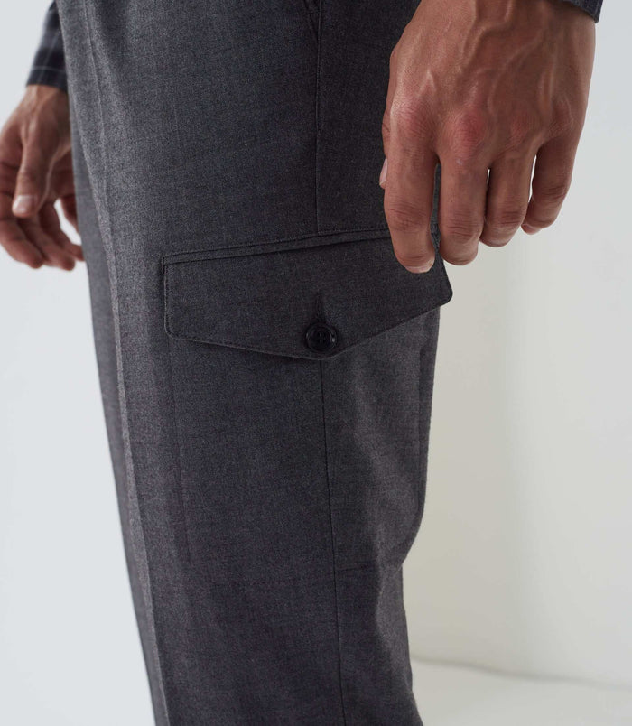 Izac Pantalon Ville Gris Foncé "Gvelouto"