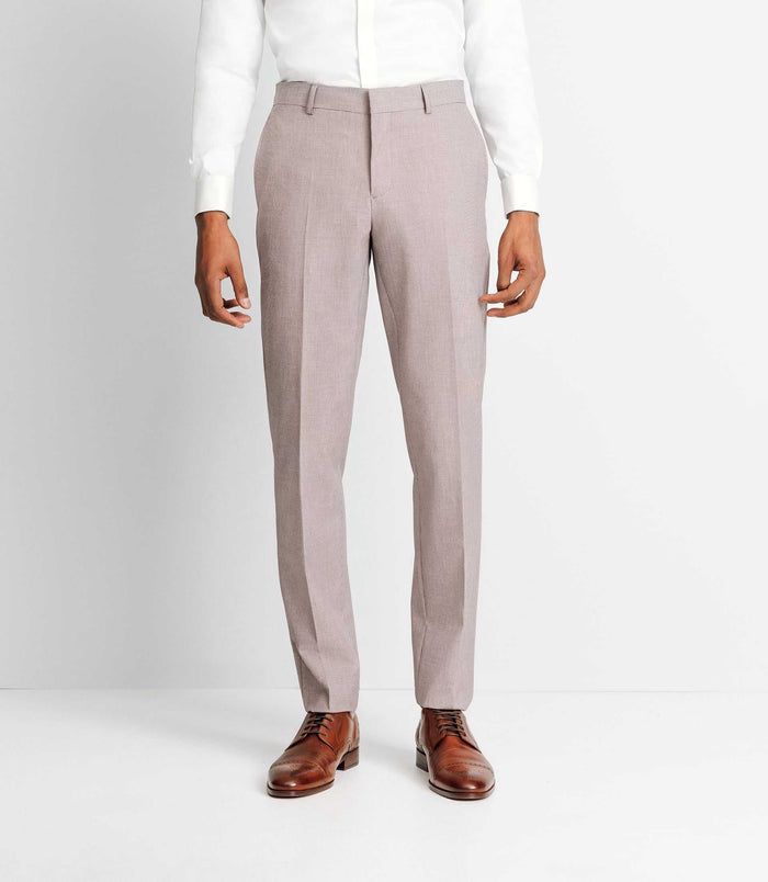 izac Pantalon ville motif pied de puce parme foncé