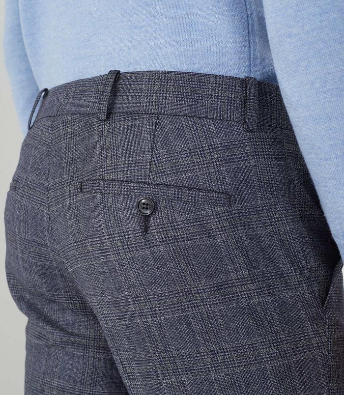 Izac Pantalon Ville Prince De Galles Bleu "Négerie"