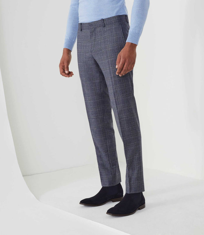 Izac Pantalon Ville Prince De Galles Bleu "Négerie"