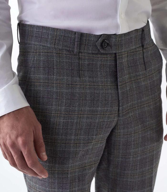 Izac Pantalon Ville Prince De Galles Gris "Gvintage"