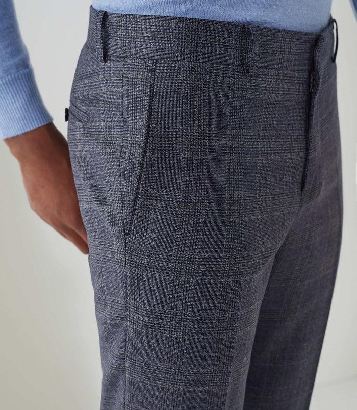 Izac Pantalon Ville Prince De Galles Marine "Gerie"