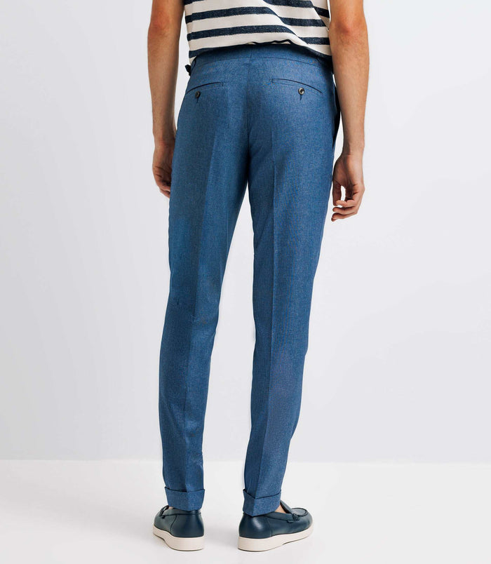 Izac Pantalon Ville Séparable Bleu Effet Denim