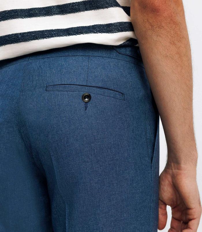 Izac Pantalon Ville Séparable Bleu Effet Denim